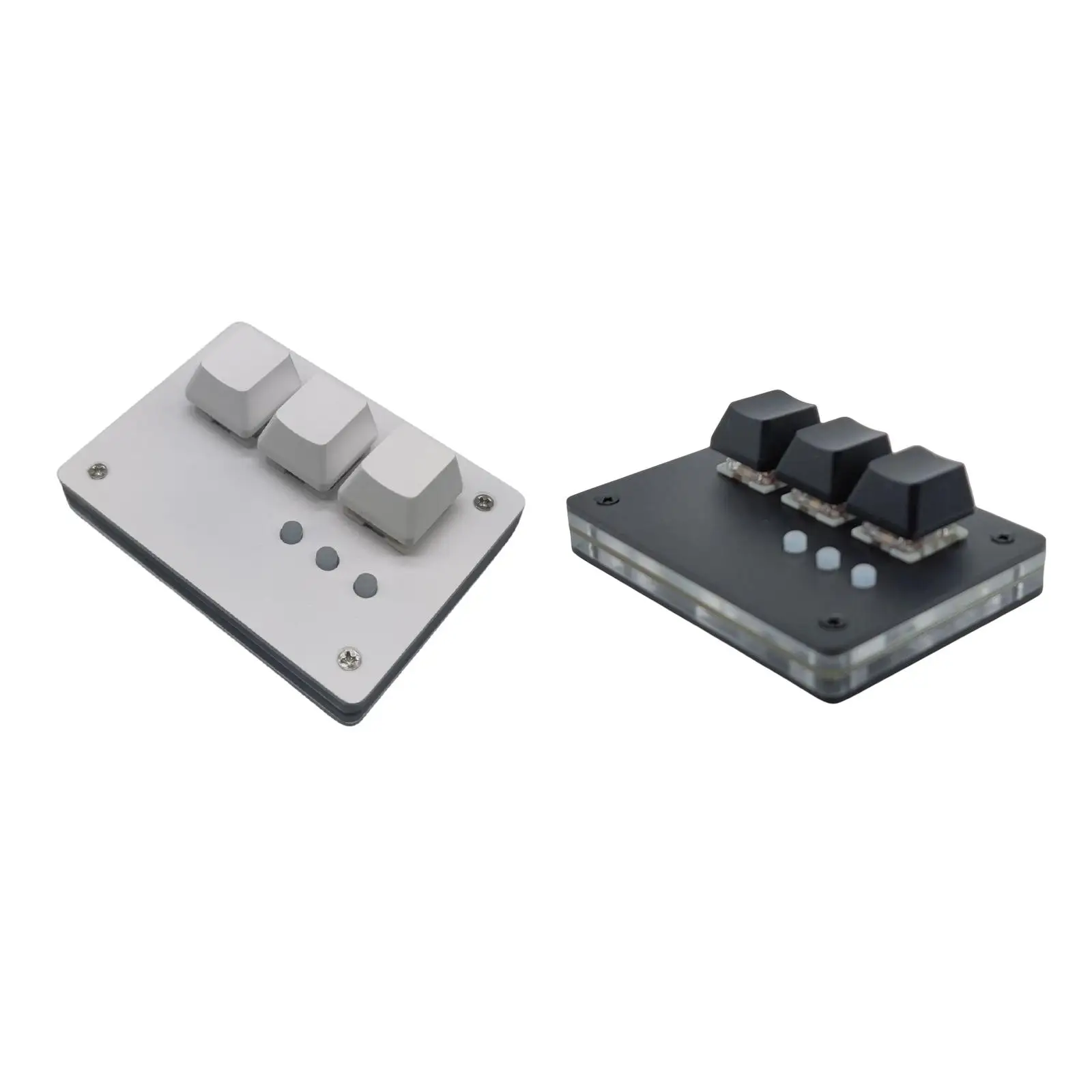 Mini Keyboard Replacement RGB Programmable Keys Standard Keyboard Keycaps Mechanical 3 Key for Vista Gaming Programming Drawing