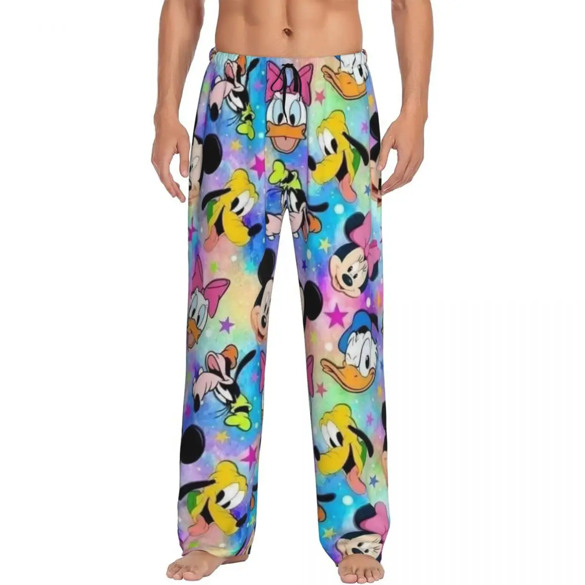 

Men's Cartoon Animation Minnie Mickey Mouse Pajama Pants Custom Printed Sleep Sleepwear Bottoms with Pockets