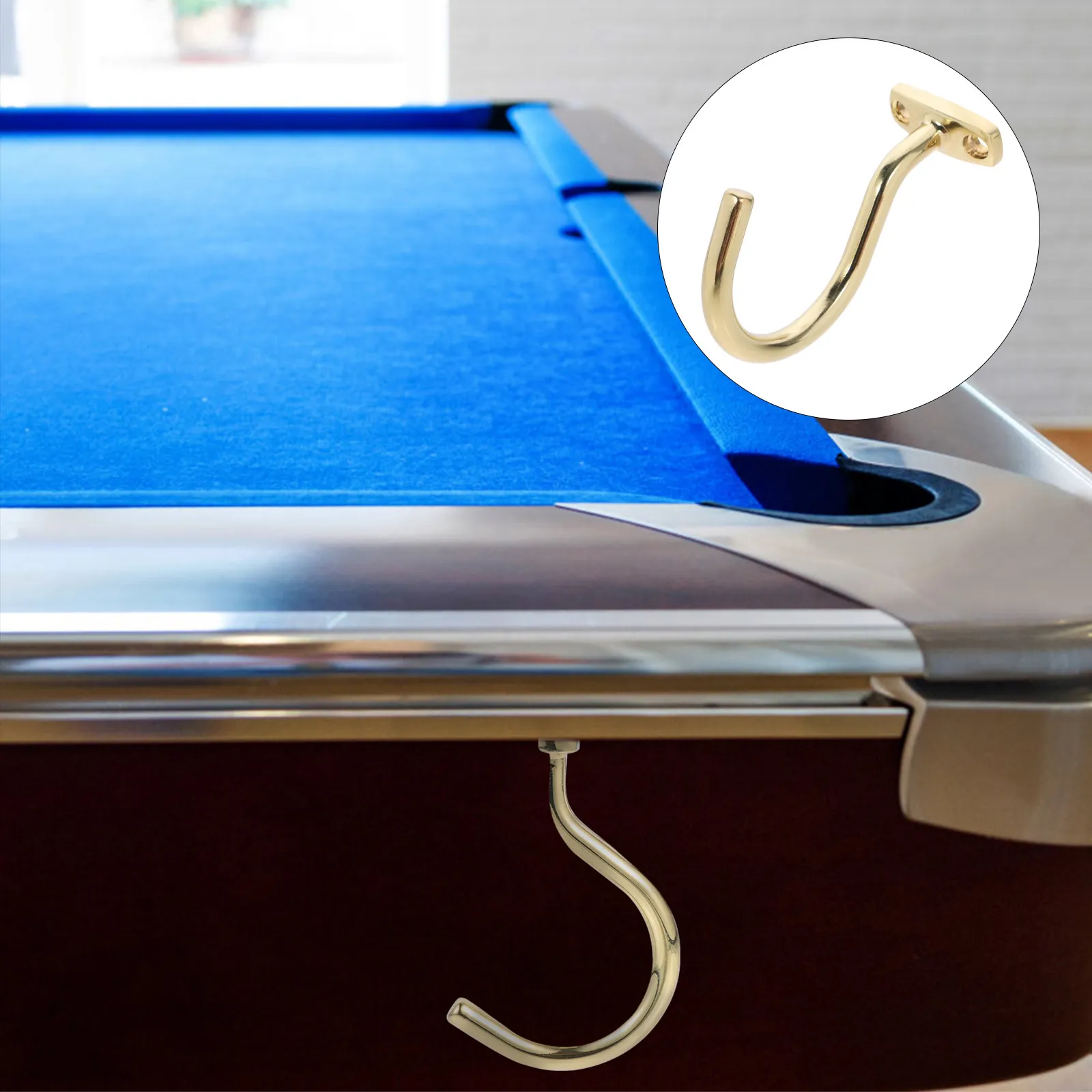 

Replaceable Snooker Hook Metal Pool Cue Rack Sturdy Billiard Hook for Triangle Frame Storage Convenient Snooker Table Rest Hooks