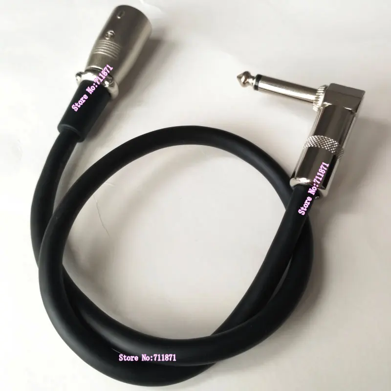 Right Angle Elbow Ts 6.35 XLR Audio Adapter Cable Line 90 Degree 6.35 Mono Male 3Pin CANNON Male Audio Cord Wire 6.35mm XLR Line