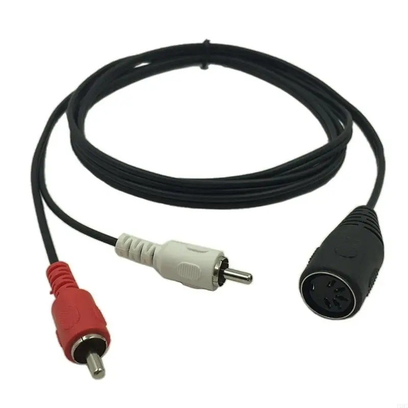J1HC DIN 5 PIN-CIN-CABLE RCA, 1,5 м/4,9-футовой 5-контактный DIN Женский до 2 RCA мужские адаптеры для электрофонических