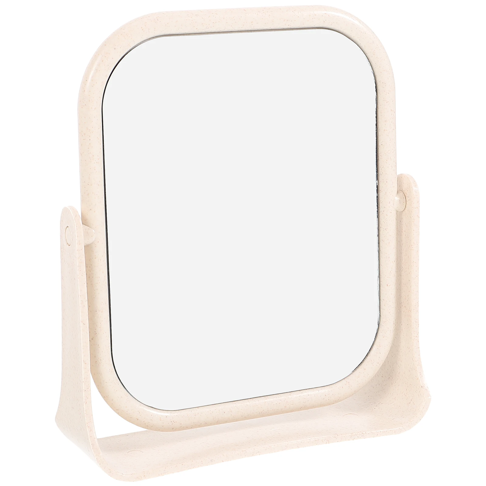 Espelho de maquiagem de mesa dupla face giratório espelho de vaidade de mesa com rotação de 360 ângulo de visão flexível para barbear de maquiagem