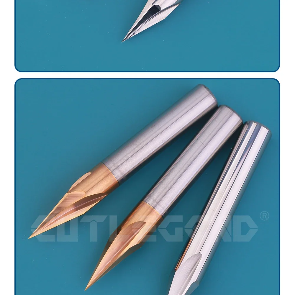 CUTLEGEND 30-Grad-Fasenfräser aus Hartmetall, 3 4 5 6 8 10 12 16mm Durchmesser, Fasenfräser, Kantenentgrater, V-Nutenfräser – Detail 10