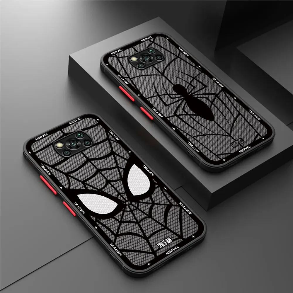 Funda Cases Case for Xiaomi Poco X4 GT X3 Pro X5 Pro M5s X4 Pro C40 C50 C51 M5 M3 X3 NFC F3 Marvel Spider Man Luxury Cover