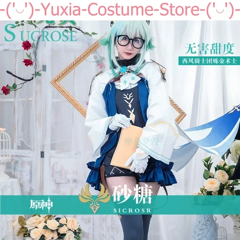 Anime! Genshin Impact Sucrose Game Suit Lolita Dress Lovely Uniform Cosplay Costume Halloween Party Outfit For Women NEW