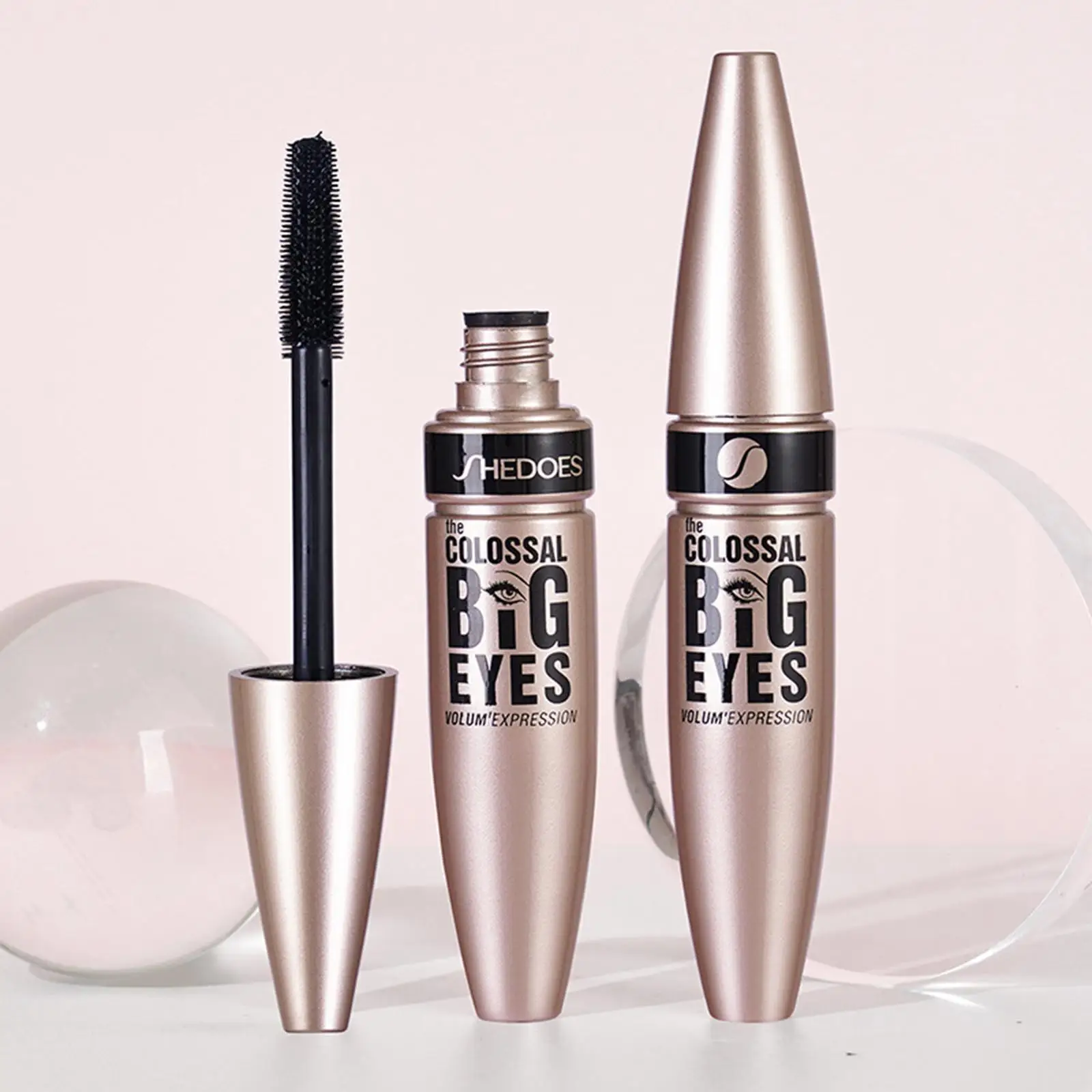Waterproof Volumizing Lengthening Eyelash Mascara Silky Texture Sweatproof Smudge Proof Makeup for Women Daily Natural Look