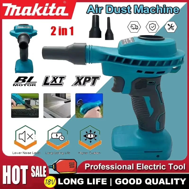 

Беспроводной пылесос-воздуходувка Makita 2-в-1 с функцией надувания, для чистки компьютерных клавиатур, на аккумуляторе 18В