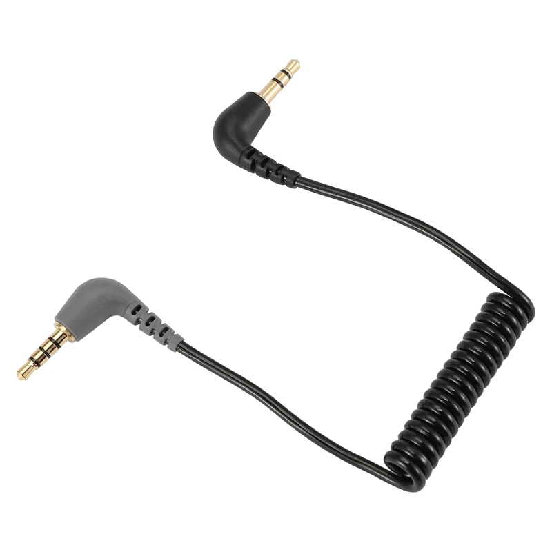 ปรับ TRS ถึง TRRS ไมโครโฟนเปลี่ยนสายเคเบิลสปริงขดลวดสายเชื่อมต่อสายไฟสําหรับ RODE SC7