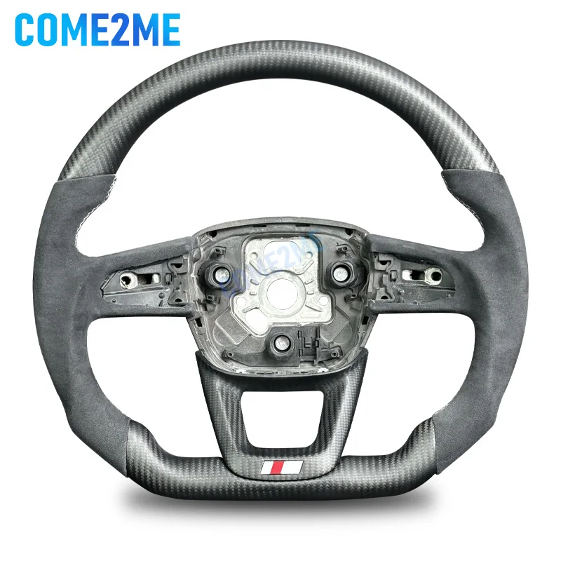 High quality carbon fiber perforated steering wheel suitable for Audi Q5L Car Accessories Without Heated