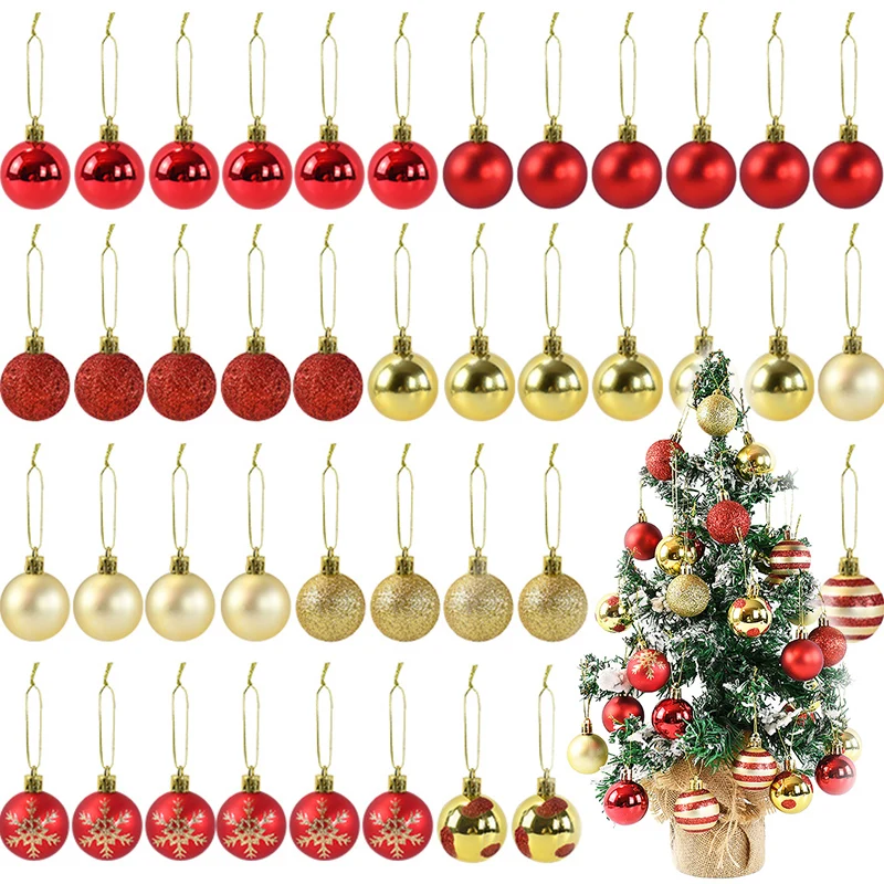 

50Pcs Christmas Balls Decorations Xmas Tree Hanging Pendants Ornaments Home Party Decor Xmas Navidad Noel 2025 New Year Gift