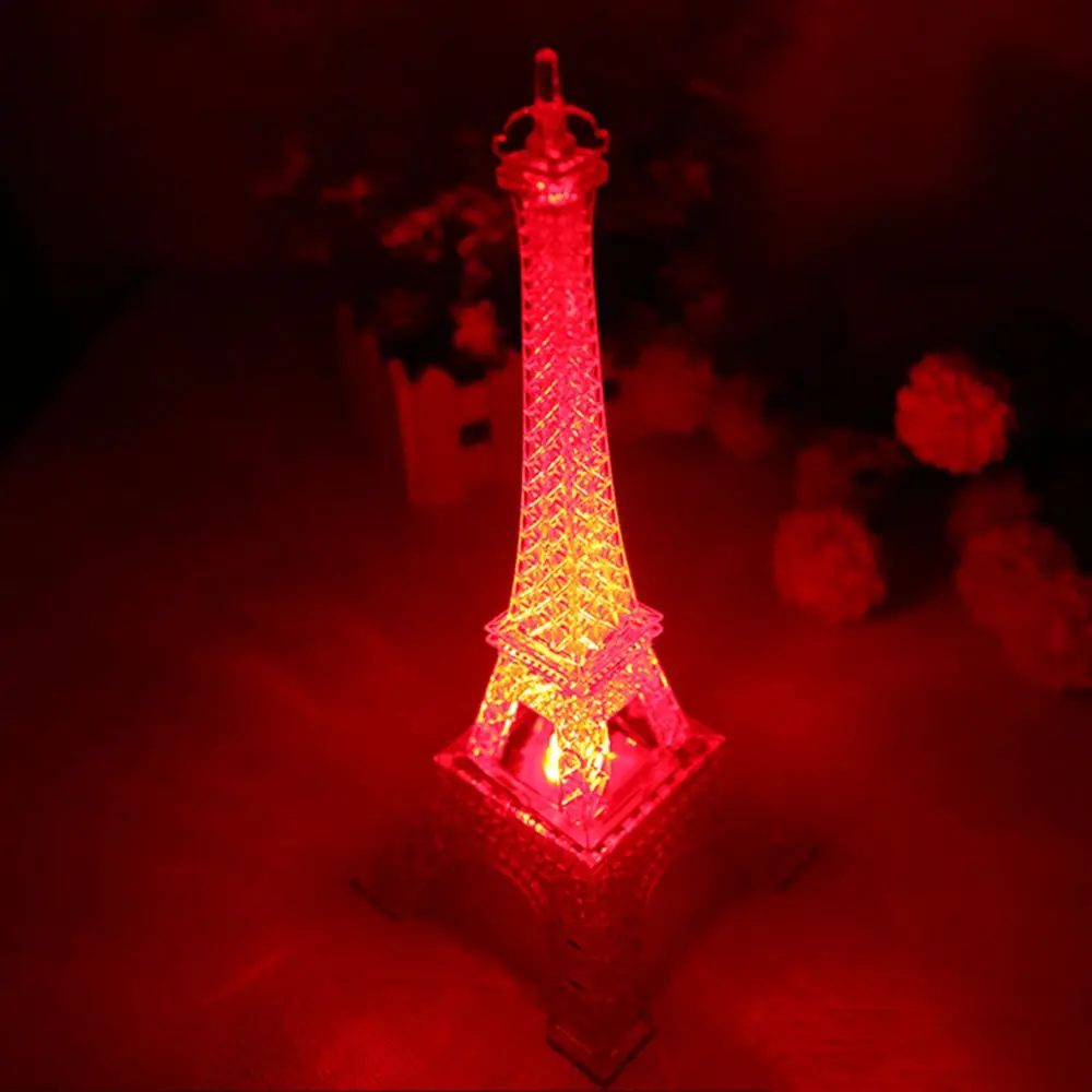 Utile Alimentazione mobile Sicurezza Luci colorate Stile moda Parigi Luce Torre Eiffel Decorazione desktop Luce notturna