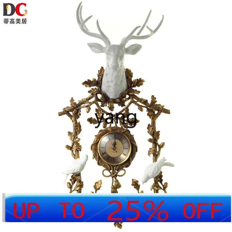 LH ceramic with copper decorative handicrafts wall clock high-end luxury watch pendant