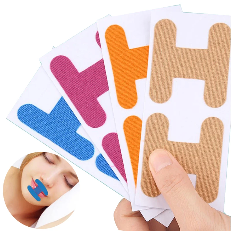 2Pcs Anti-Snoring Stickers For Children Adult Night Sleep Lip Nose Breathing Improving Patch Mouth Correction Sticker Tape