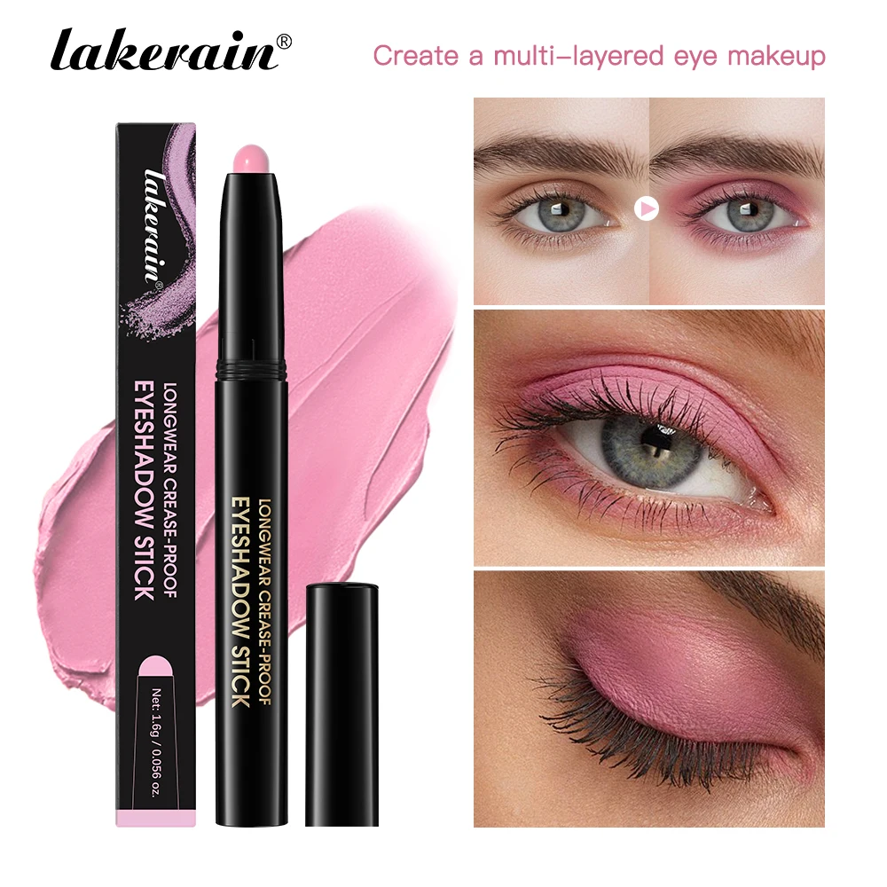

Lakerain Eyeshadow & Liner Sticks Long Lasting Waterproof Smooth Creamy Texture Smudge-proof Eyeshadow Stick Luxury Makeup Tool