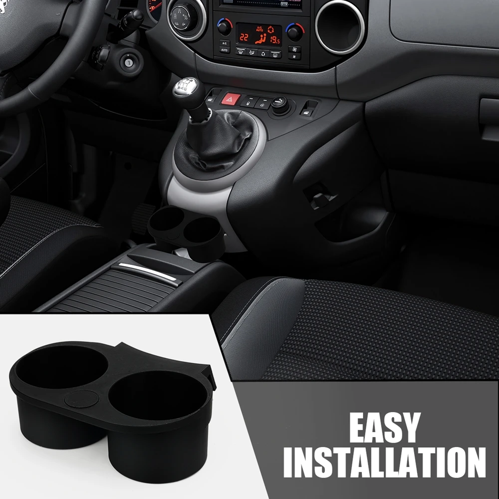 Double Cup Coffee Beverage Cup Holder For 2008-2018 Peugeot Double Cup Holder