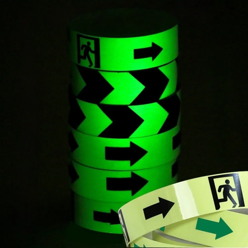 5M Length Emergency Exit Luminous Tape Waterproof Glow ln The Dark Anti-Slip Floor Marker Safety Exit Marker