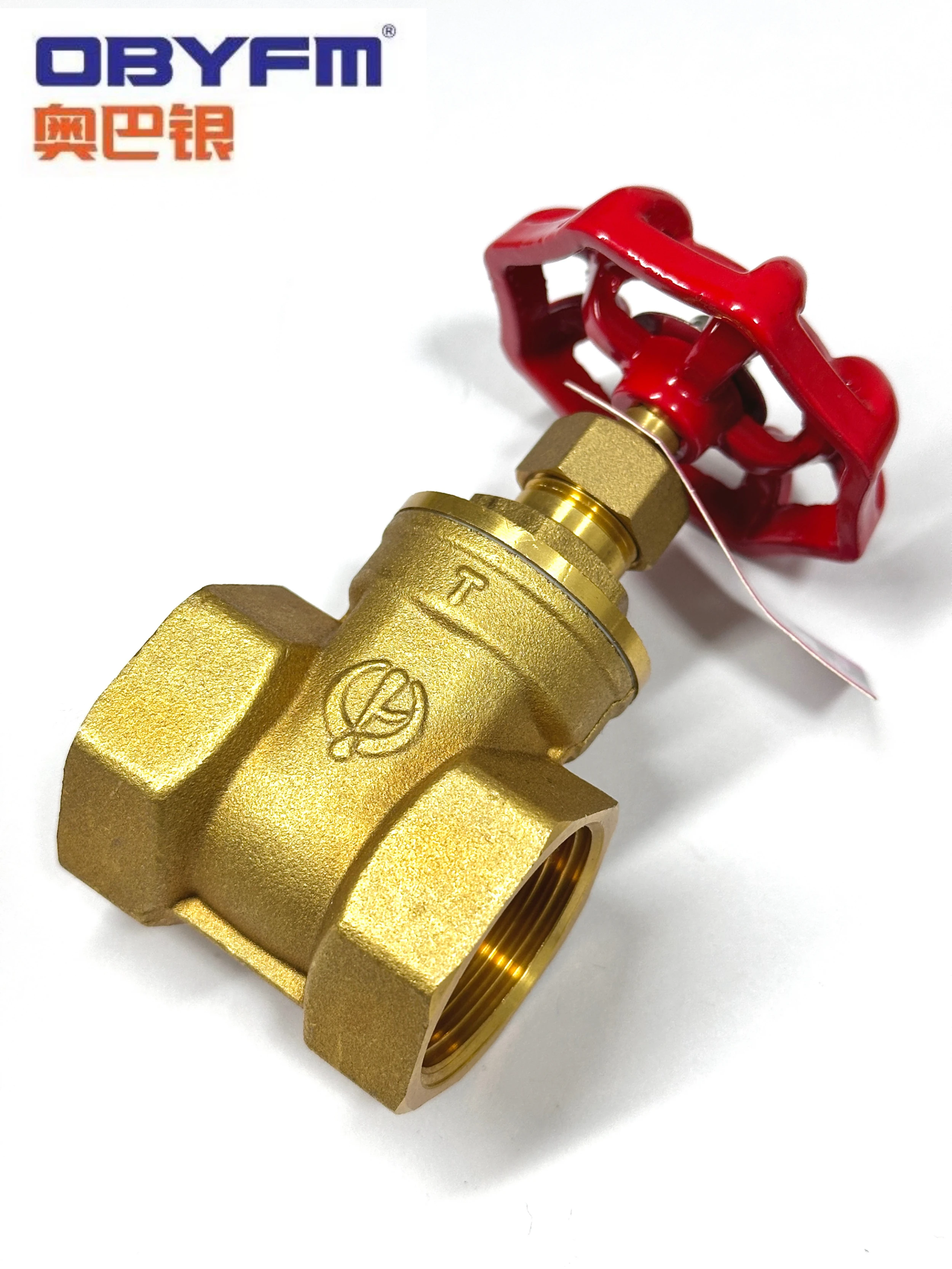 

1" OBYFM Brass Gate Valve Female Thread Rotary Water Sluice Valve Mechanical Equipment DN25 with Steel Handwheel Full Port