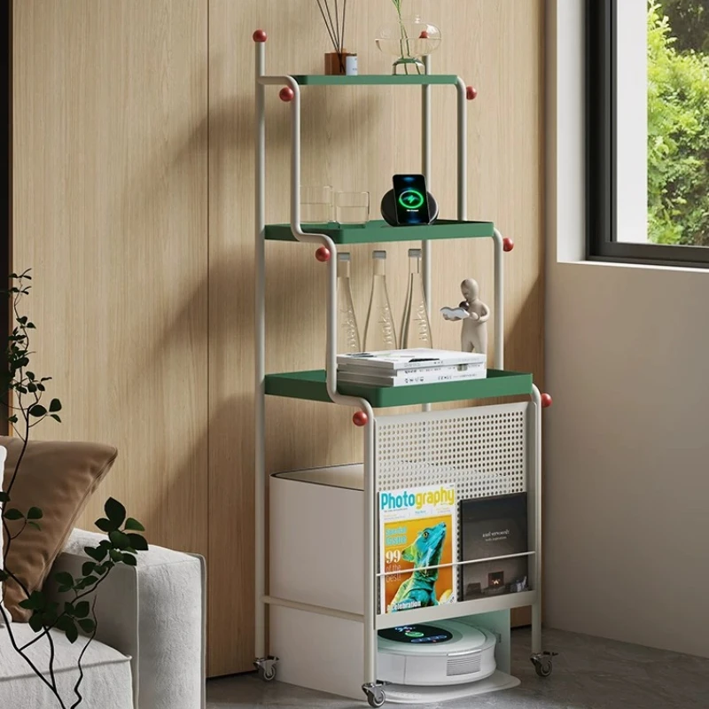 Yjq sweeping robot shelf floor storage cabinet mobile side