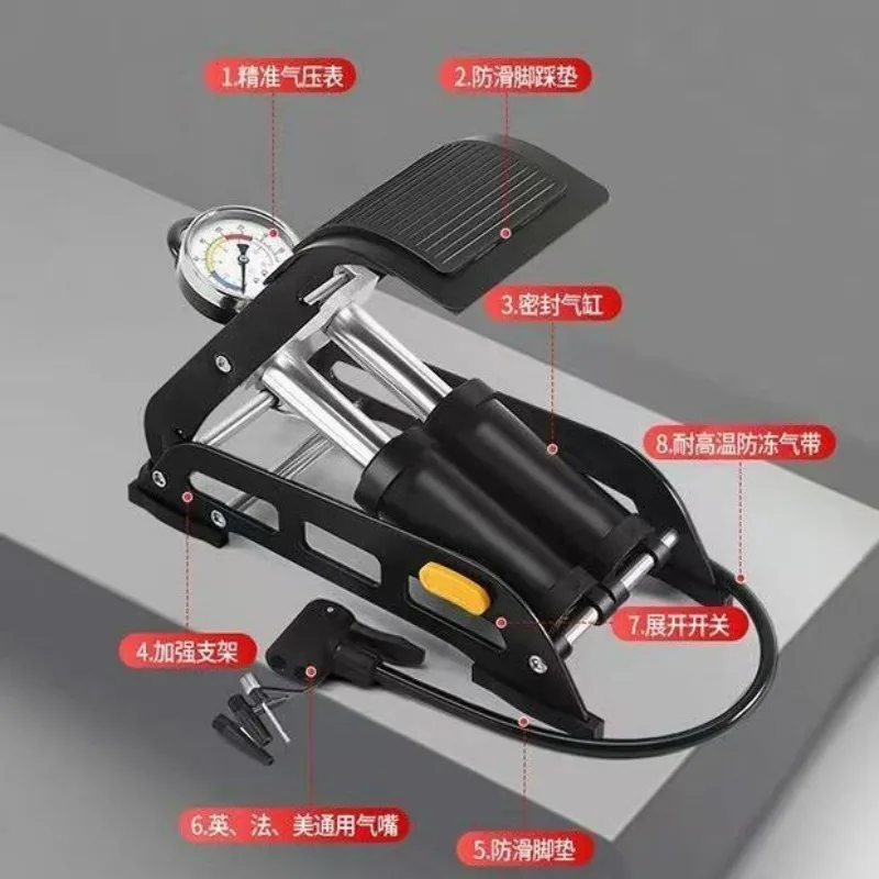 Foot Pump Bicycle Pump Mountain Bike Motorcycle Tricycle Car Tire Basketball Football Air Pump