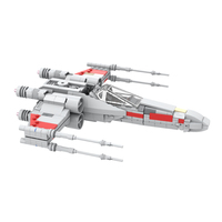 MOC Space Wars Starfighter Red T65b Model X-Wing Aircraft Set Assembly DIY Children's Toys Adult Collection New Year Boy Gift