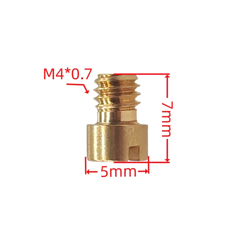 25pcs M4 Main Jet 4mm For GY6 50cc 139QMB Scooter Motorcycle Mikuni Keihin Carburetor CVK24~26 PZ19 Carb Nozzle Size 55-115