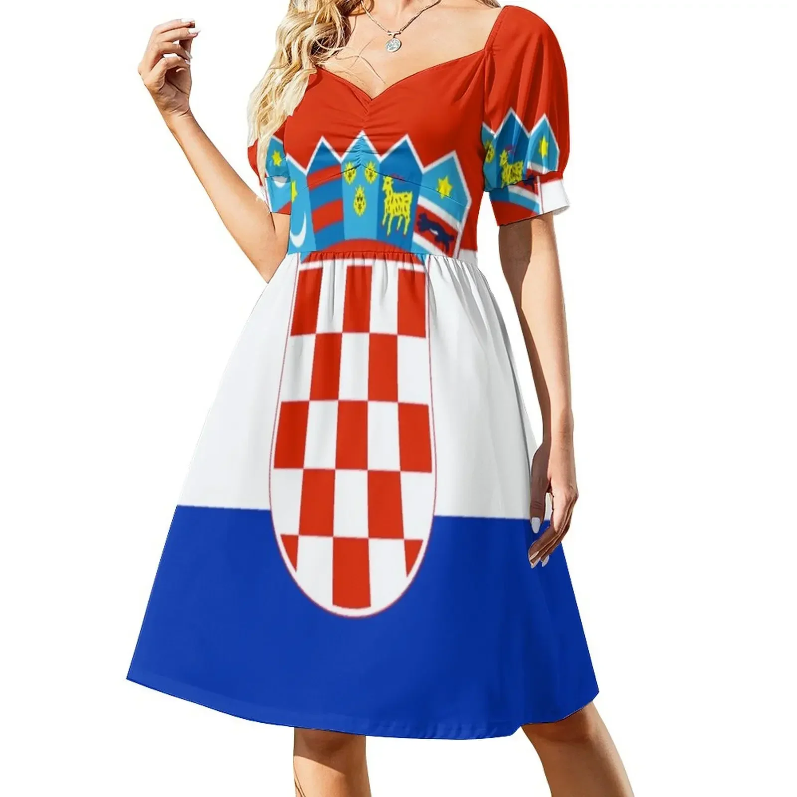 Croatia Flag Sleeveless Dress dress dress dresses