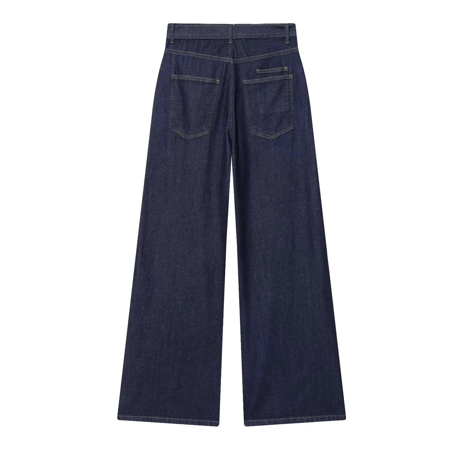 Withered 2026 Spring New European And American Style High Waist Wide Leg Jeans With Belt