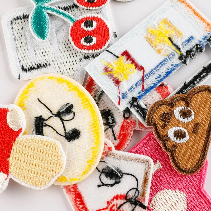18 Stück Kleine Anime-Aufnäher zum Aufbügeln, Bestickte DIY-Sticker für Kinder, Jacken, Stoffe, Thermoklebende Patches – Detail 7