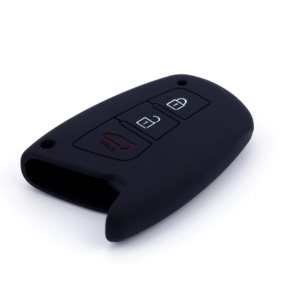 Silikon Autoschlüssel-Schutzhülle Kompatibel mit Hyundai Grand Santa Fe IX45 Genesis Equus Azera 2013-2016 Zubehör