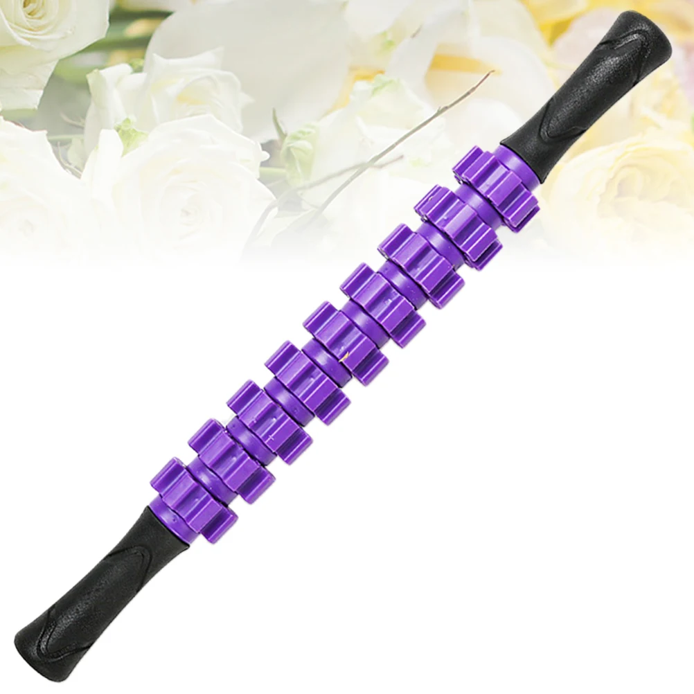 

Massage Stick 9 Gears Plastic Yoga Roller Full Body Massager Muscle Rolling Purple Relax Rod Beautiful Legs Promote Circulation