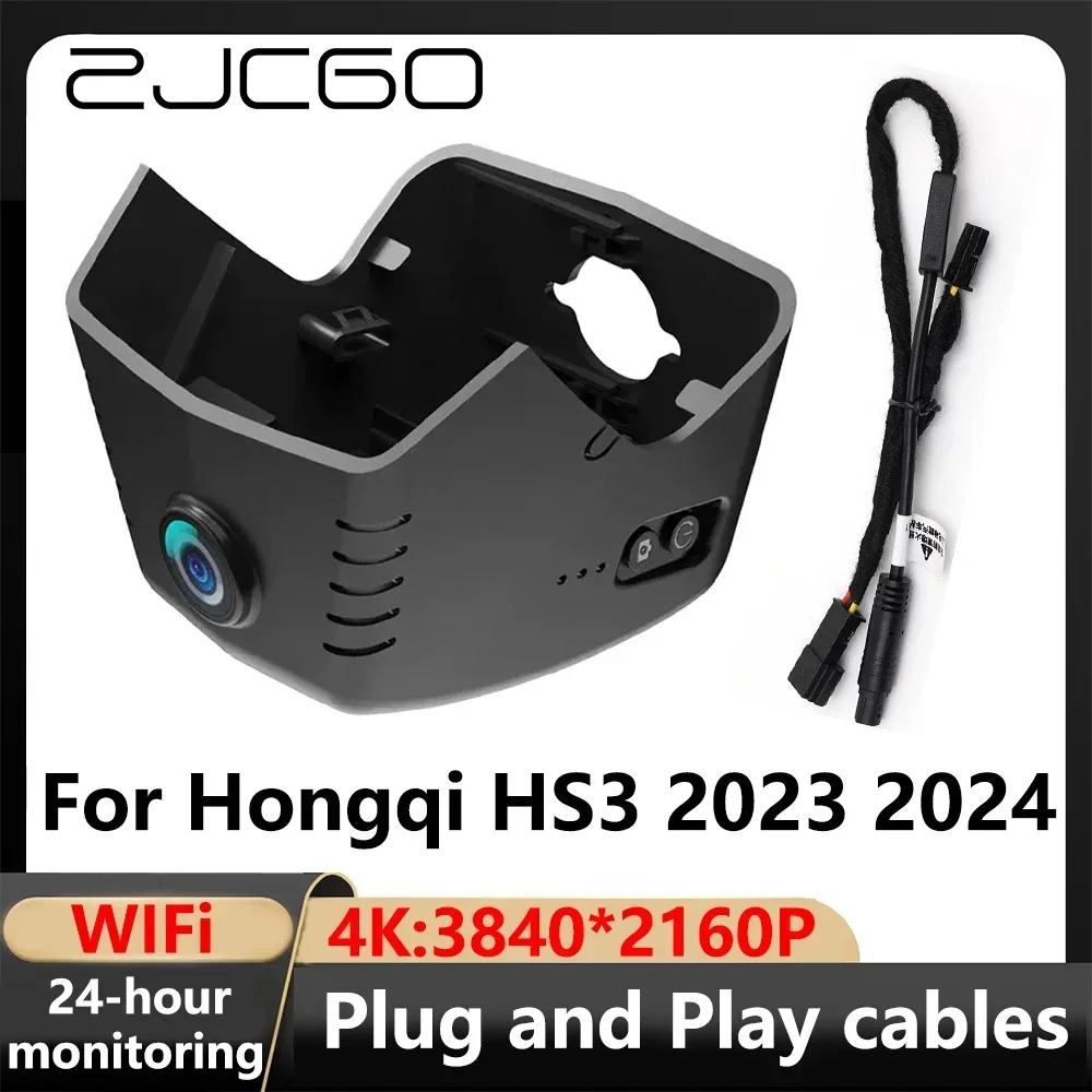 ZJCGO 4K Wifi 3840*2160 DVR Dash Cam Camera Video Recorder for Hongqi HS3 2023 2024