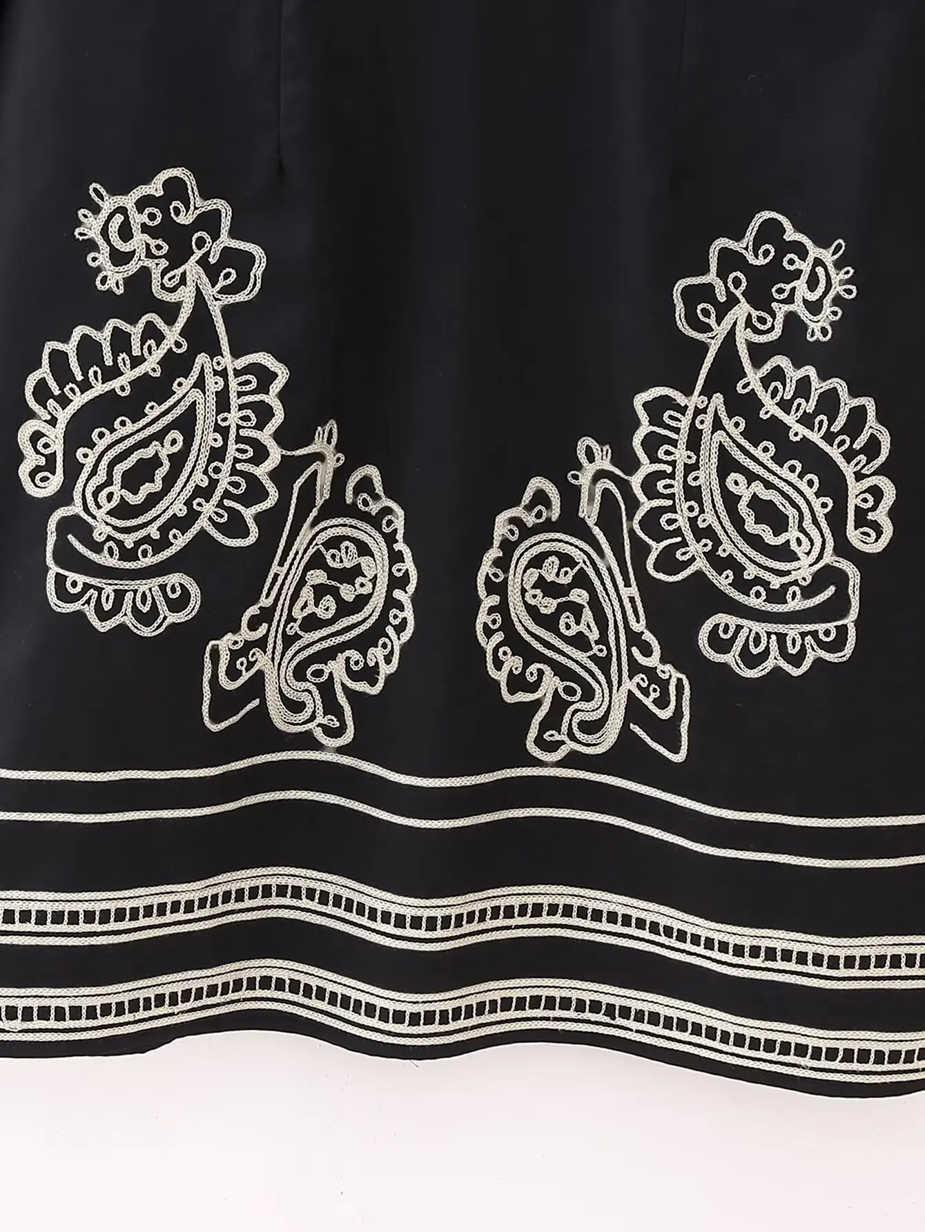 DiYiG WOMAN 2024 خريف موضة جديدة كسول فستان مطرز أنيق رقبة مستديرة كل مباراة كم طويل تنورة صغيرة Vestidos Mujer #4