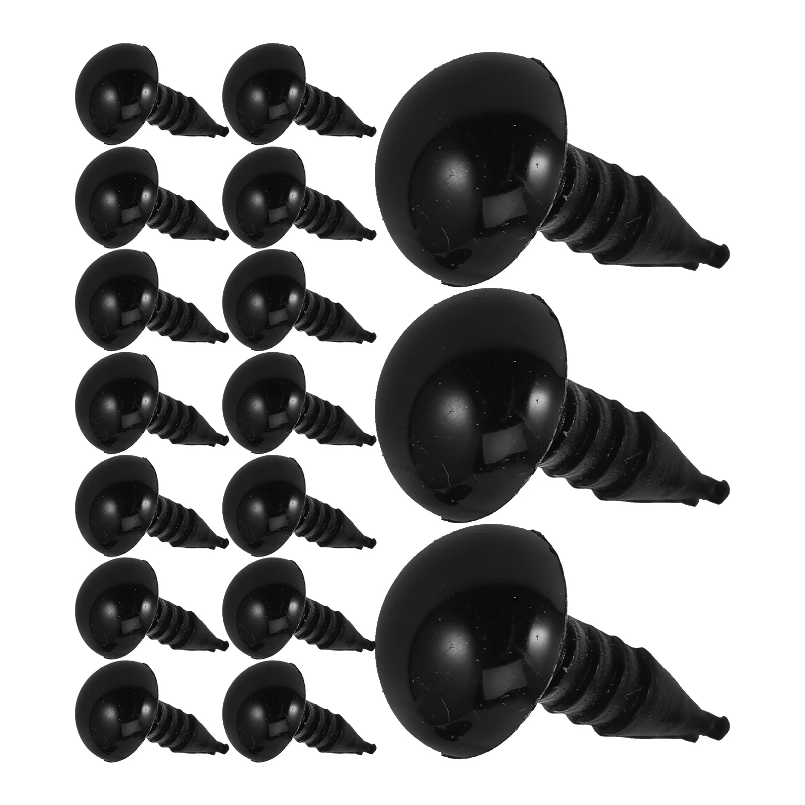 200 Paar schwarze Sicherheitsaugen aus Kunststoff mit Schraubentyp für selbstgemachte Tierhandwerksprojekte, Scrapbooking, Klassenzimmergebrauch