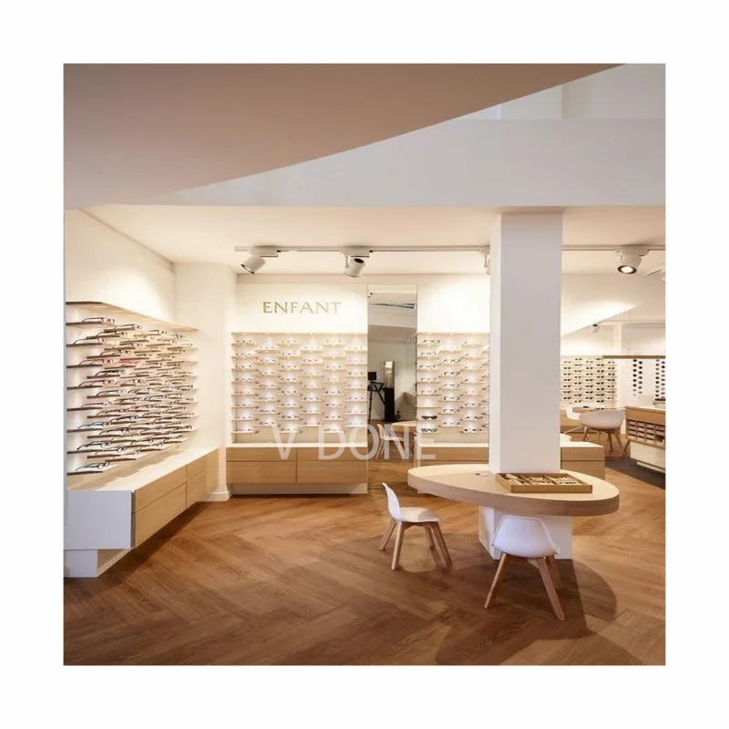 Customized-fashion optical shop interior design decoration optical store display