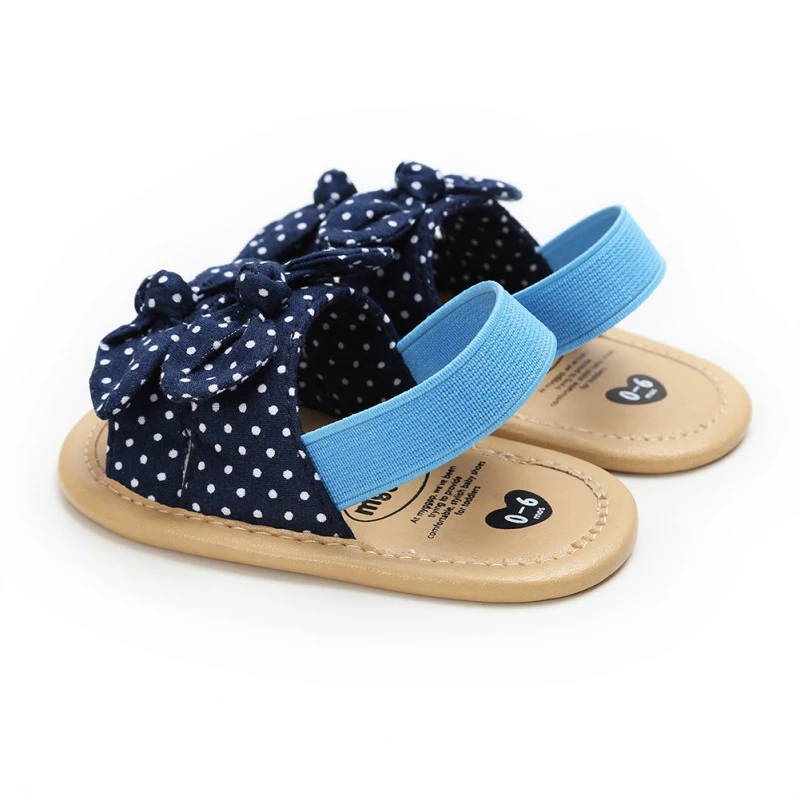 Baby Shoes Girls Princess Shoes New Summer Sandals Soft Cotton Bowknot Anti-Slip Sole Newborn First Walker Crib Shoes