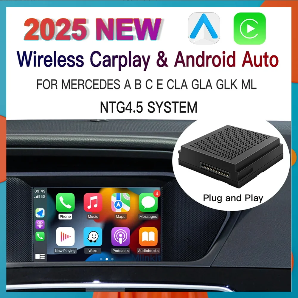 Mlinkit Wireless Carplay Android Auto Für Mercedes Benz A B C E CLA GLA GLK ML Sprinter NTG 4,5