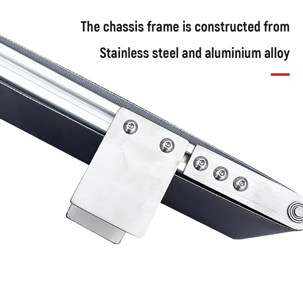 Mini elektrische transportband roestvrij staal duurzaam desktop kleine transportband automatische transportband voor verpakkingslaboratorium
