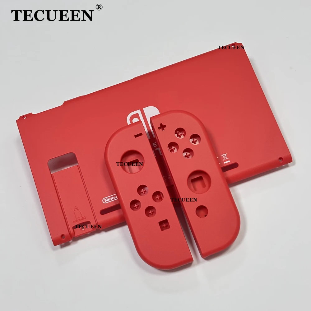Joy-Con Cangkang Pengganti Edisi Terbatas untuk Casing Rumah Nintendo Switch DIY Cangkang Belakang Depan untuk Tema Mario Merah