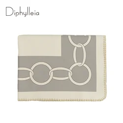 Diphylleia Modern Geometry H Style Blanket Beige Luxe Winter Warm Soft Lambswool Bed Sofa Throw Rug Chirstmas Gift Dropshipping