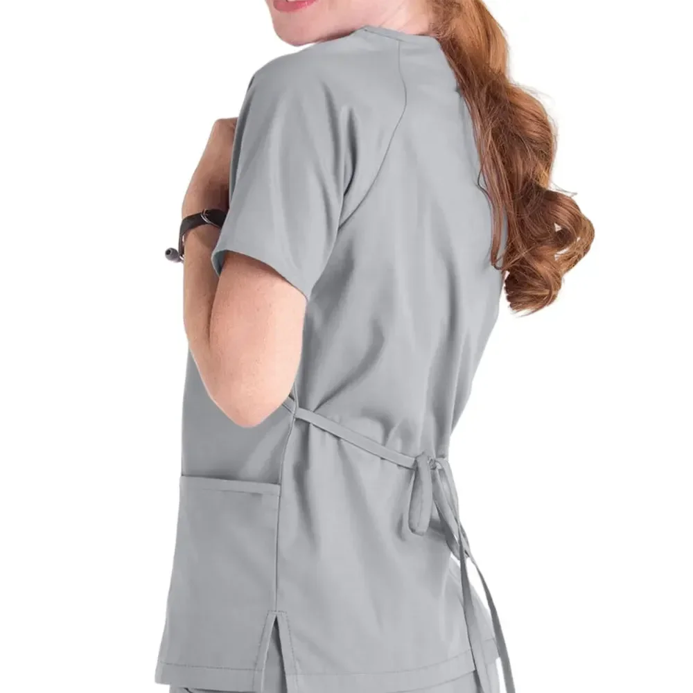 Vestidos cirúrgicos respiráveis para mulheres, Camisa de salão de beleza, Uniformes macios, Clínica Dentária, Acessórios de enfermagem, Top para mulheres