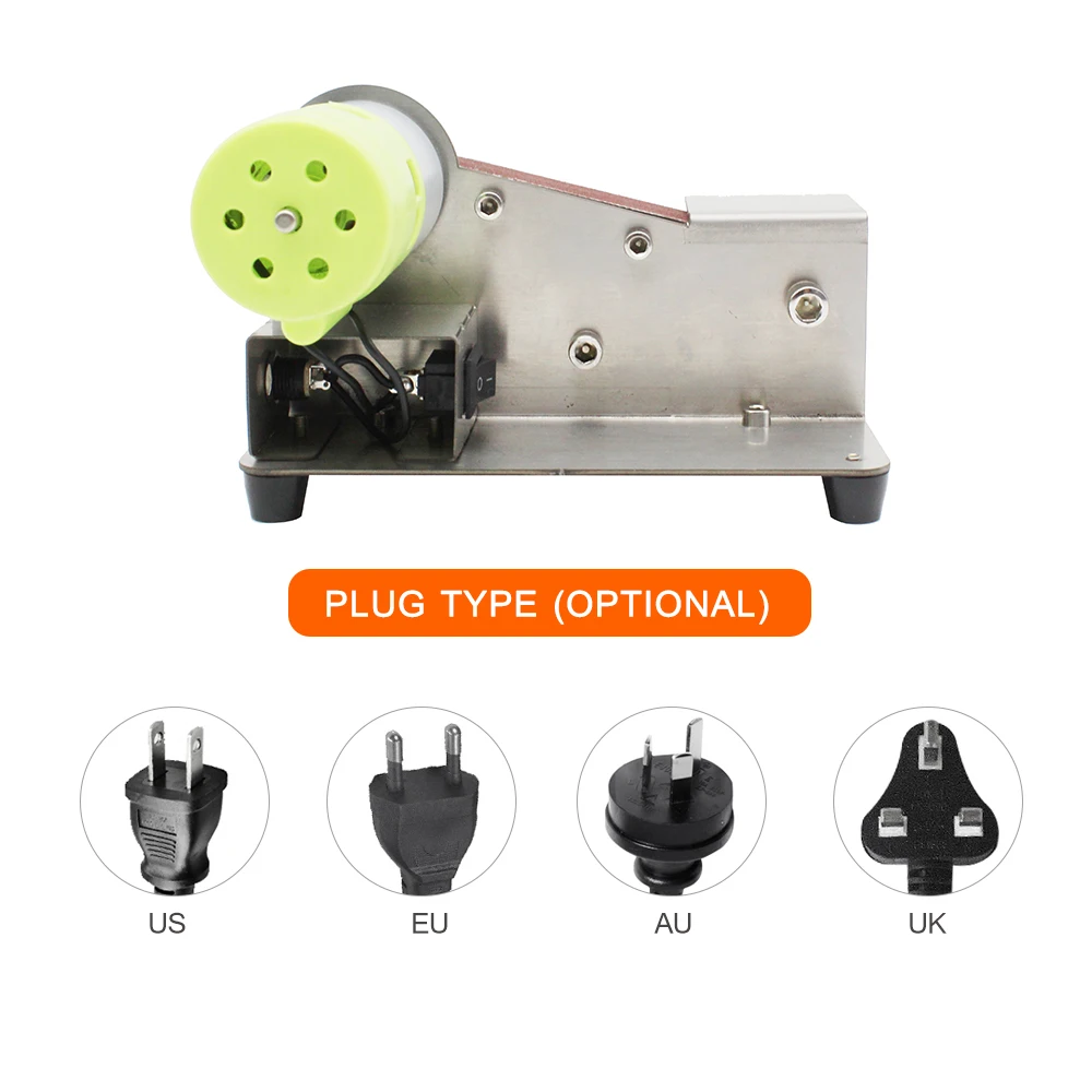 Grinder 15degree Fixed Angle Knife Sharpener Belt Sander 7 Level Adjustable Polisher Polishing Machine with 10pcs Sanding Belts