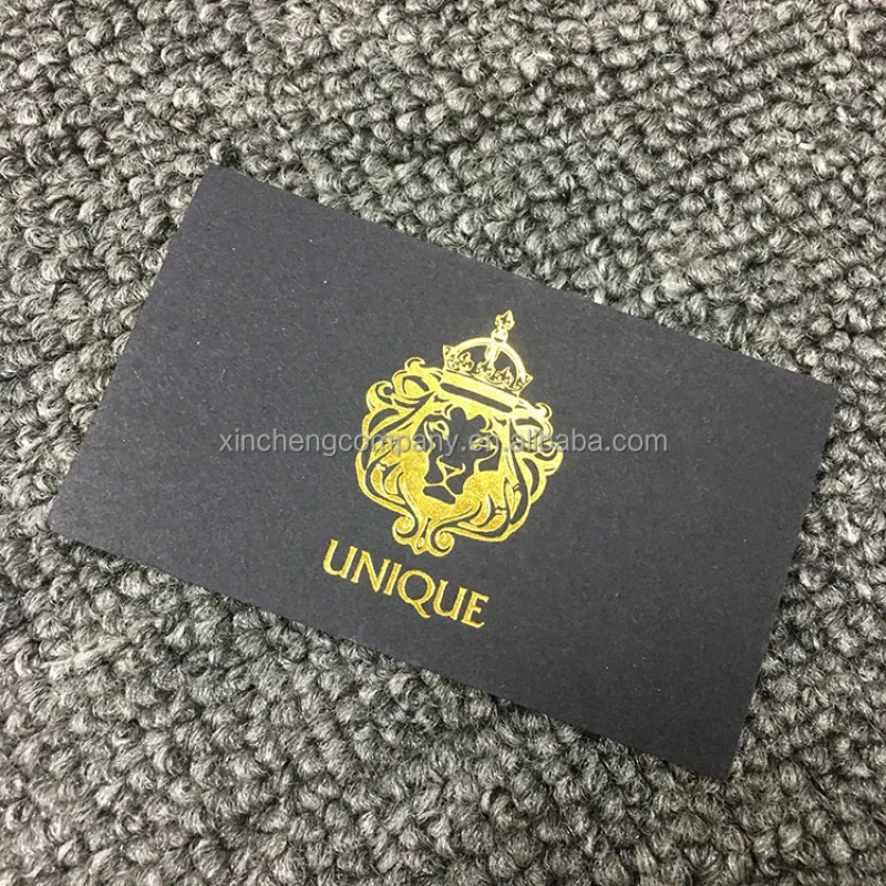 

custom logo design 100pcs a lot Gold foil business cards black metal business cards wholesale business cards luxe