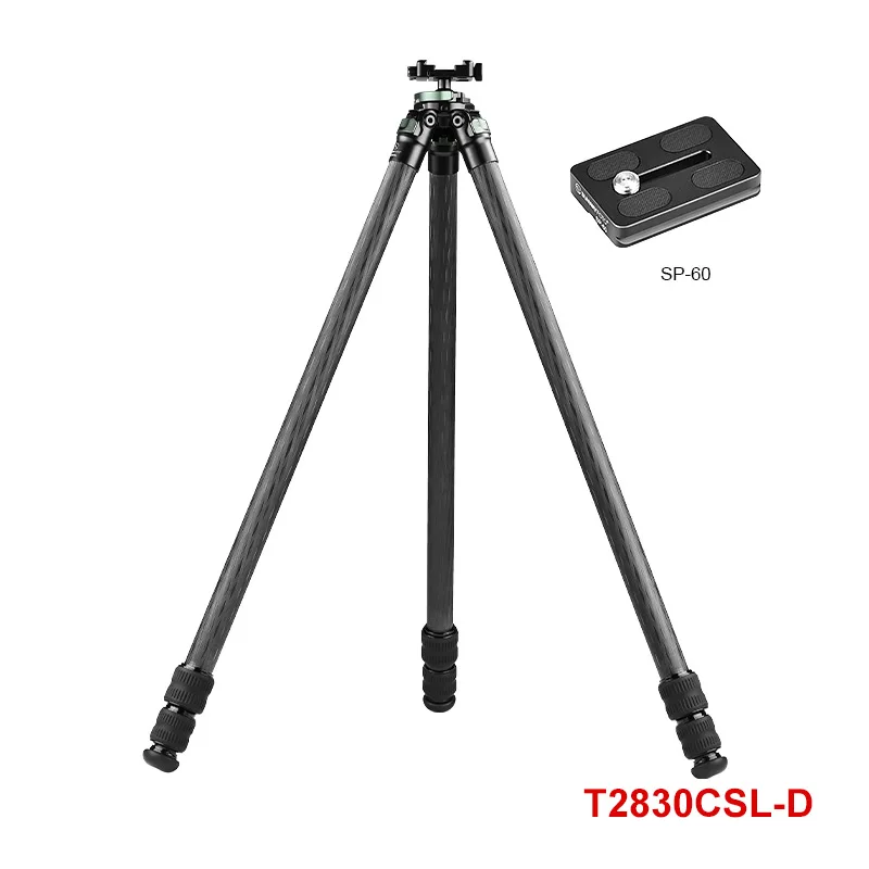 SUNWAYFOTO T2830CSL-serie 65'' koolstofvezelstatief met 30 mm kogelkop, 3 secties