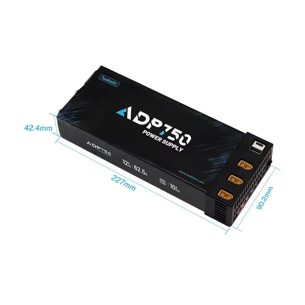 New ToolkitRC ADP750 750W XT90 XT60 output 12V 30A AC input 100V-240V Power Supply Adapter for ToolkitRC Battery Charger