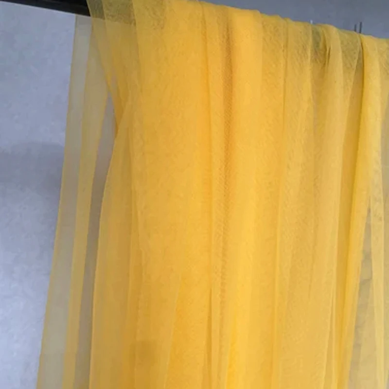 Purple Soft Tulle Fabrics Wedding Celebration Curtain Backdrops Clothing Mesh Layout Chair Back Yarn Encryption Net Material