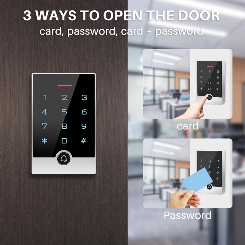 Wiegand-Système de contrôle d'accès de porte, clavier autonome, lecteur de carte RFID de proximité, 13.56 Mhz, sécurité 26 bits