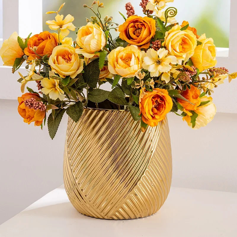 flower pot household European flower arrangement vase simulated flower decoration ornament simple green plant potted plant