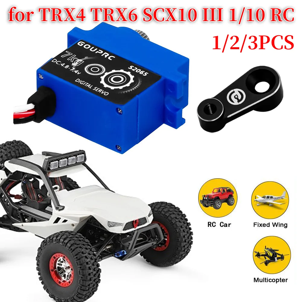 7 كجم RC أجهزة رقمية صغيرة مع بوق مؤازر ميتال جير سيرفو أجهزة رقمية لسيارة TRX4 TRX6 SCX10 III 1/10 RC الزاحفة #1