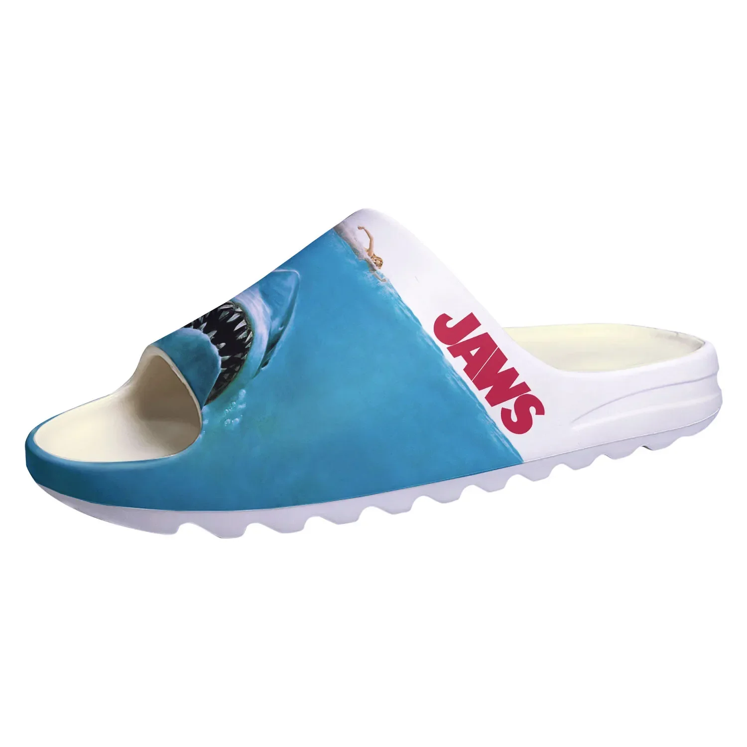 

Jaws Movie Shark Soft Sole Sllipers Home Clogs Customized Step On Water Shoes Mens Womens Teenager Step in Sandals