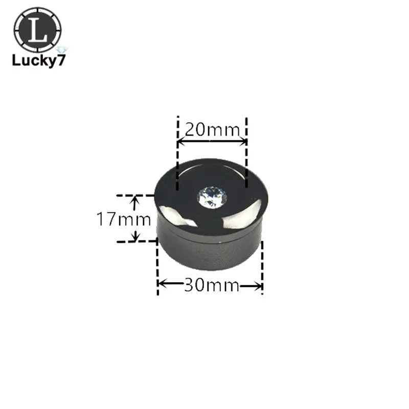 10 pçs/lote redondo aço inoxidável nua caixa de exibição pedra gem casos alta qualidade metal pedra armazenamento organizador caixa presente 3*1.7cm